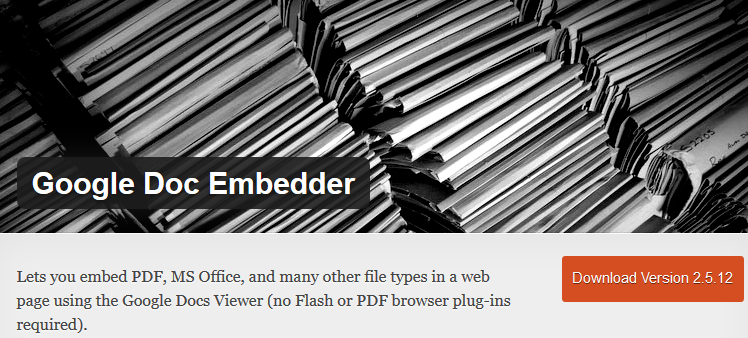 Google Doc Embedder WordPress Plugin Download